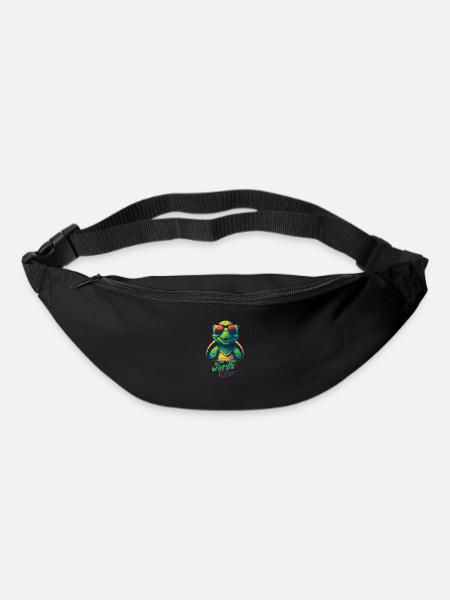 Turtle Vibe: Cool und lässig mit Sonnenbrille - Gürteltasche - Schwarz
