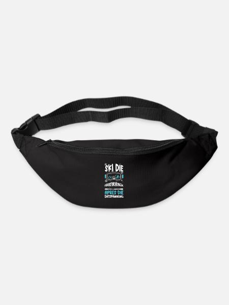 Ski die Herausforderungen, Apres... - Gürteltasche - Schwarz