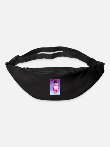 Owl with hat - Bum bag - black
