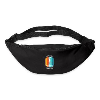 Badminton Federball Badmintonspieler Schokolade - Gürteltasche - Schwarz - Vorne