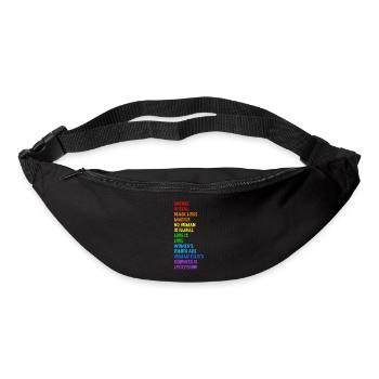 Droits de l'Homme! Personne n'est illégal - Sac banane - noir - Devant