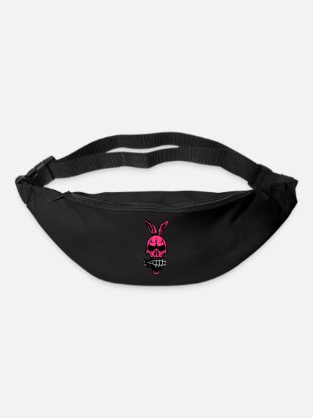 tod kaninchenohr kopf schaedel granate 1 - Sac banane - noir