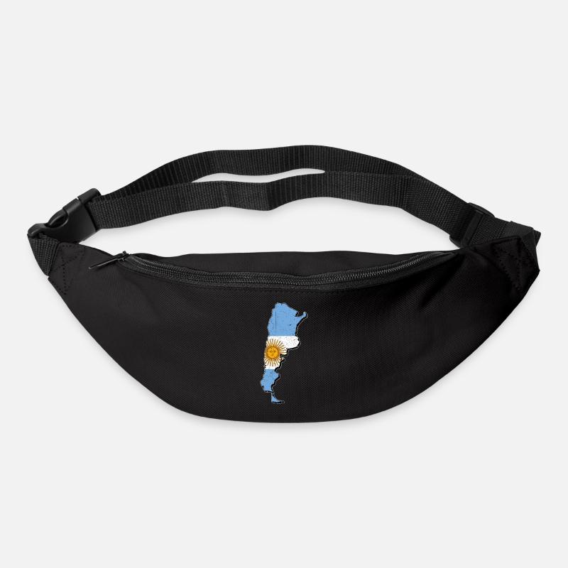 Argentinien Karte mit der argentinischen Wappen - Gürteltasche - Schwarz