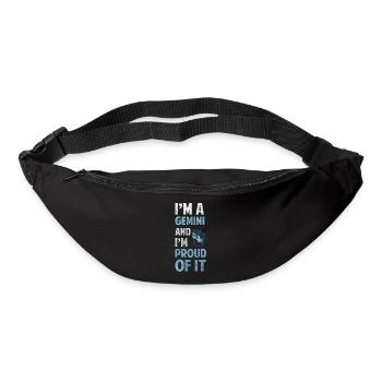 Gemini Astrology Air Date of birth - Bum bag - black - Front