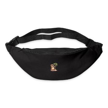 Biber Insel Sommer Palme - Gürteltasche - Schwarz - Vorne