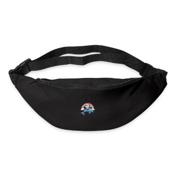 Dolphin Santa Claus Rainbow - Bum bag - black - Front