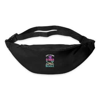 Hund Beagle Hundehalterin Frauchen Muttertag - Gürteltasche - Schwarz - Vorne