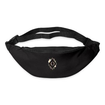 O Monogramm , Floral, Boho - Gürteltasche - Schwarz - Vorne