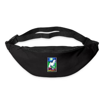 Pferd | reiten | Tier | Reittier | Bunt - Gürteltasche - Schwarz - Vorne