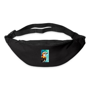 Aigle | Oiseaux | Liberté | Animaux - Sac banane - noir - Devant