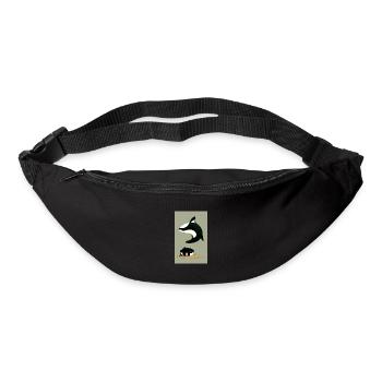 Orque | Baleine | Épaulard | Créature marine | Océan - Sac banane - noir - Devant