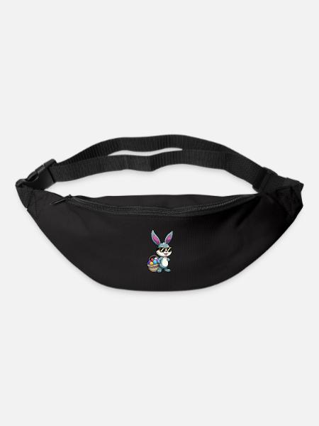 Joyeuses Pâques - Lapin de Pâques - Oeuf de Pâques - Cadeau - Sac banane - noir