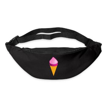 Ice Cream Ice Cream Strawberry Ice Cream Summer Festival - Bum bag - black - Front