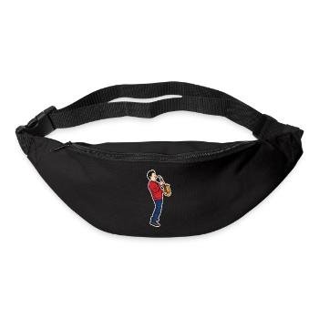 Drôle de garçon de saxophone - Sac banane - noir - Devant