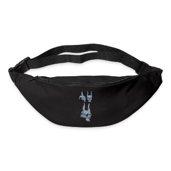 Detailliertes Hasenskelett Design - Gürteltasche - Schwarz - Vorne