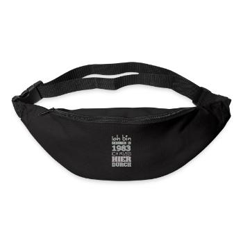 geboren 1983 - Gürteltasche - Schwarz - Vorne