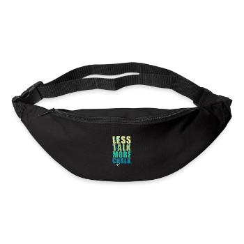 Rock Climbing Bouldering Less Talk More Chalk - Bum bag - black - Front