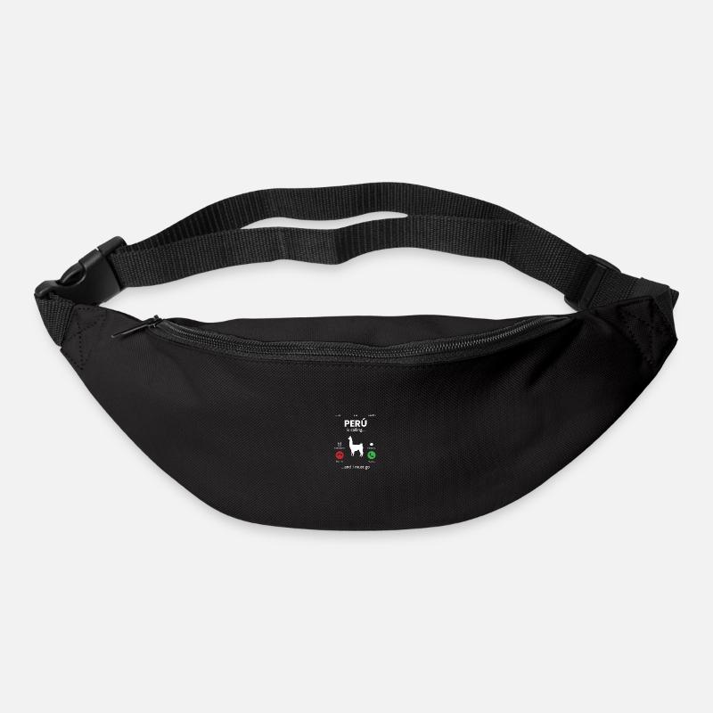 Peru Is Calling And I Must Go, peruvian peru - Bum bag - black