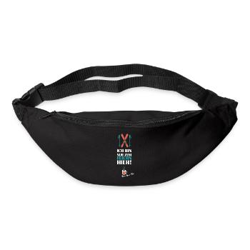 Apres-Ski - Ich bin nur zum feiern hier - Gürteltasche - Schwarz - Vorne