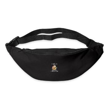 Müde Spruch Faultier Schlafanzug Mädchen Damen - Gürteltasche - Schwarz - Vorne