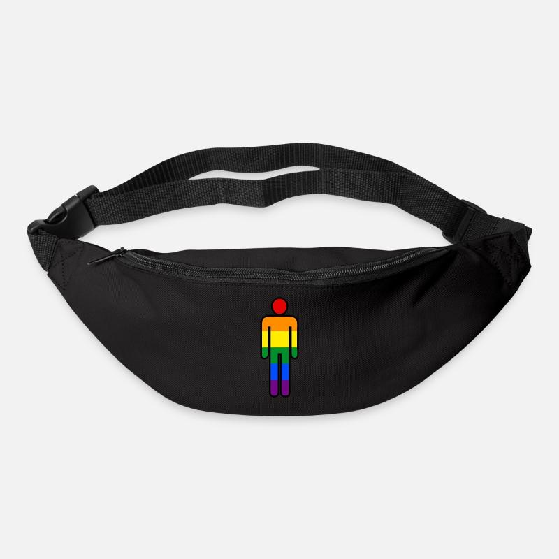 LGBT Rainbow Figure - Sac banane - noir