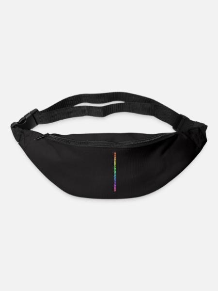 Primes from 1 to 100 for dark background - Bum bag - black