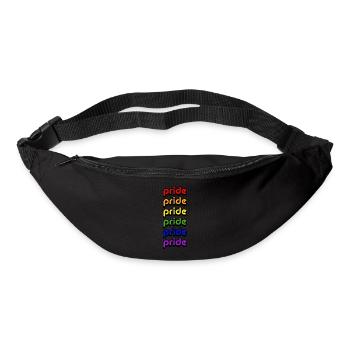 Fierté - Mois de la fierté - LGBTQ - Gay - Sac banane - noir - Devant