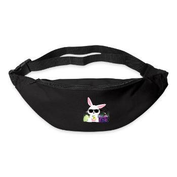 Cooler Osterhase, Ostern, Musik Box, Geschenk - Gürteltasche - Schwarz - Vorne