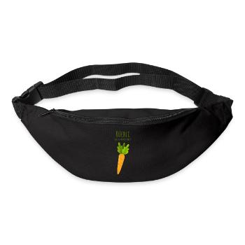 Rüebli git schöni Büebli - Schweizer Mundart - Gürteltasche - Schwarz - Vorne