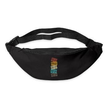 Vintage Cassette Mixtape Retro Audiocassette Audio - Bum bag - black - Front
