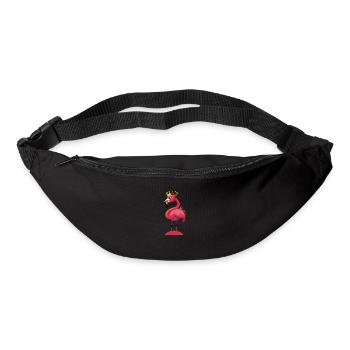 Princesse flamant rose - Sac banane - noir - Devant