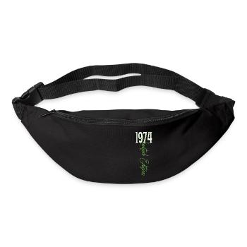 1974 Vintage anniversaire drôles dictons - Sac banane - noir - Devant