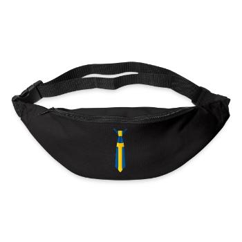 Drapeau suédois à cravate rayée - Sac banane - noir - Devant