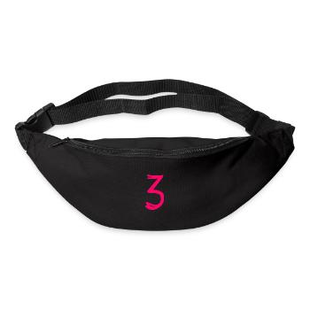 3 JAHRE. 3. JAHRESTAG. GEBURTSTAG 3 JAHRE. DREI - Gürteltasche - Schwarz - Vorne