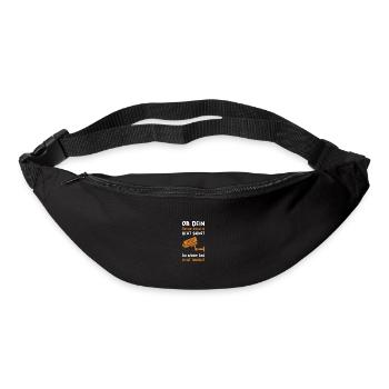 Tacho Tuning Auto Spruch Geschenk - Gürteltasche - Schwarz - Vorne