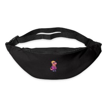 Dinosaur brontosaurus winter - Bum bag - black - Front