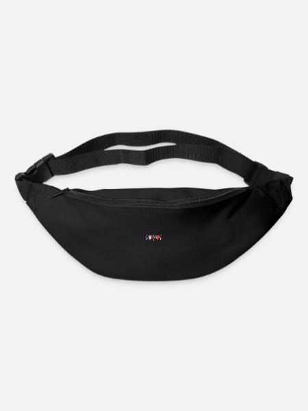 France et Portugal Drapeau portugais - Sac banane - noir