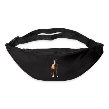 Chevaux T-shirt Cadeau Cavalier - Sac banane - noir - Devant