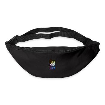 Dicton de l’équipe de fête en Italie - Sac banane - noir - Devant