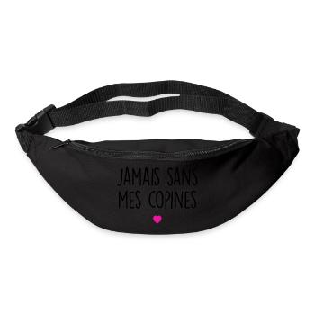 jamais sans mes copines - Sac banane - noir - Devant