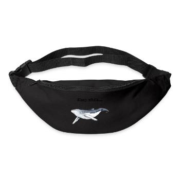 Good night whales - Sleep whale Zzz - baleine - Bum bag - black - Front