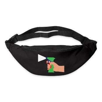 cleaning cleaning cleaning woman broom wischmop46 - Bum bag - black - Front