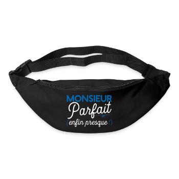 Monsieur parfait cadeau humour - Sac banane - noir - Devant
