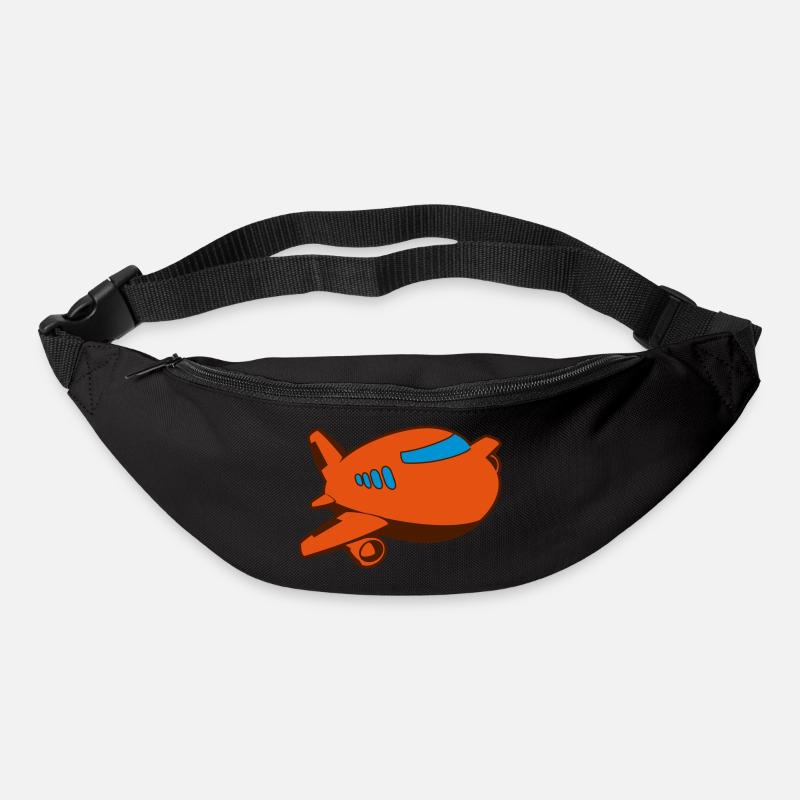 Flugzeug - Gürteltasche - Schwarz