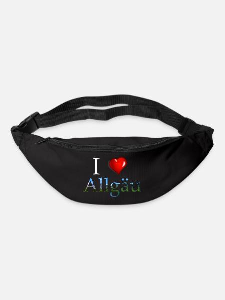 i love allgaeu, Allgäu, Ich liebe das Allgäu - Gürteltasche - Schwarz