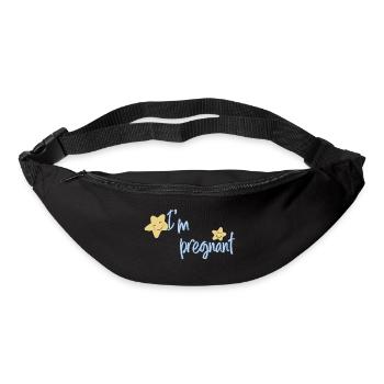 pregnant baby child born birth gift idea - Bum bag - black - Front