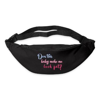 pregnant baby child born birth gift idea - Bum bag - black - Front