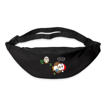 Weihnachten Eule Weihnachtsgeschenk Geschenk - Gürteltasche - Schwarz - Vorne