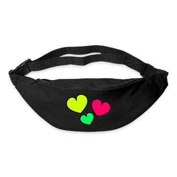 ICH LIEBE DICH. ICH LIEBE DICH. LIEBE. LIEBE. HERZ. - Gürteltasche - Schwarz - Vorne