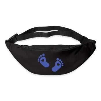 Baby feet baby foot blue - Bum bag - black - Front